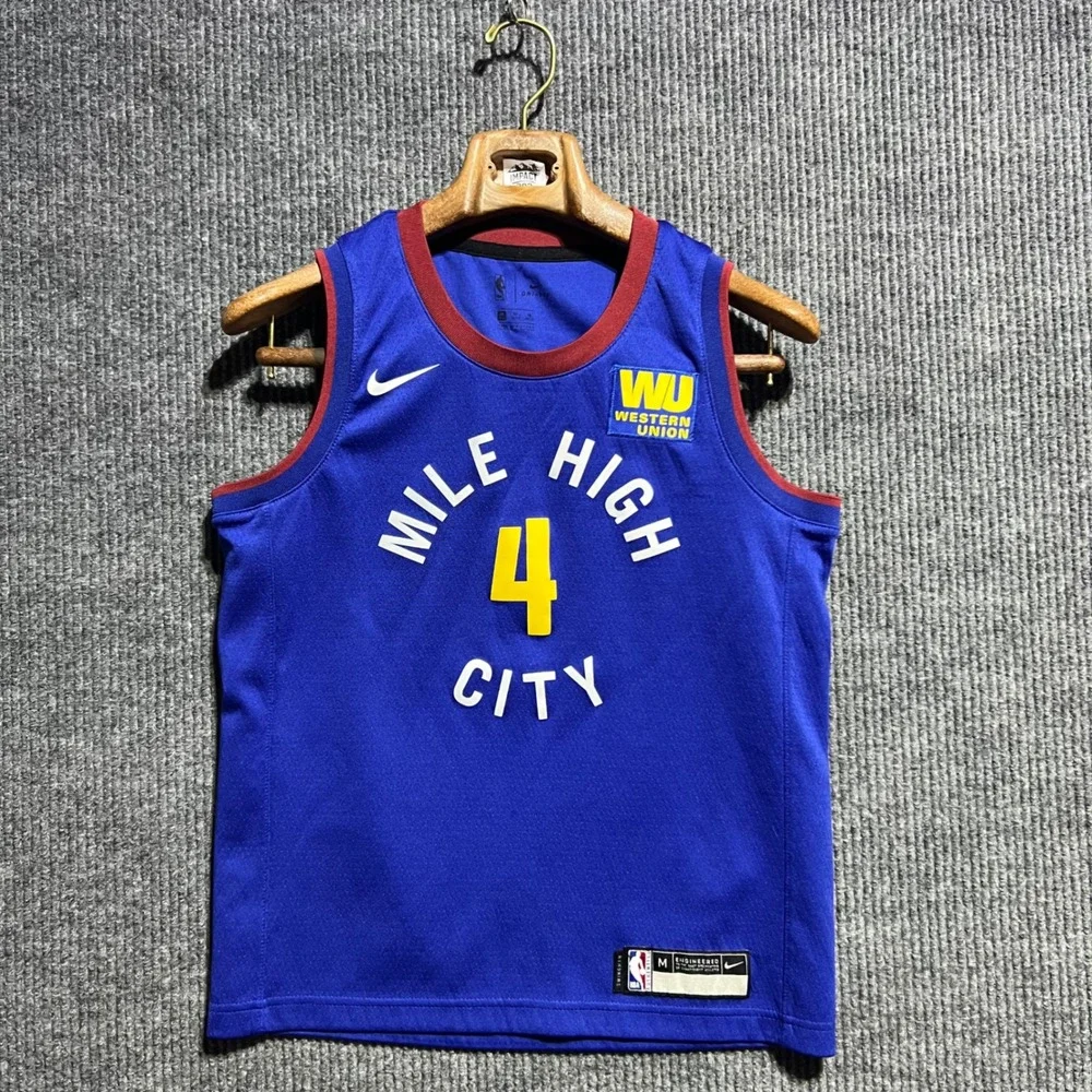 Nike Denver Nuggets Paul Millsap Jersey Youth M Blue Mile High City #4 Swingman